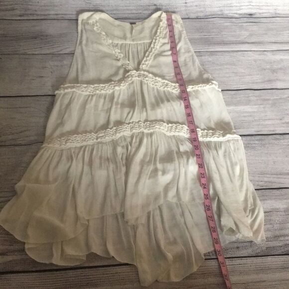 Free People Purple Haze ivory tiered v-neck boho tunic size XS - Picture 16 of 16